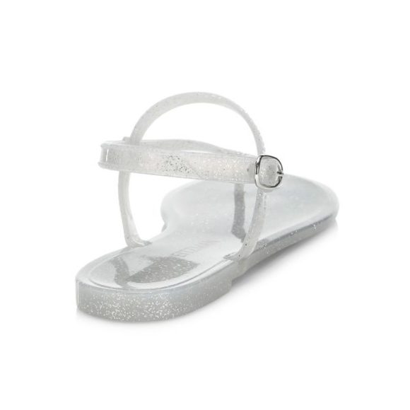 Stuart Weitzman Summer Jelly Sandals in Silver, size 10 - Picture 3 of 9